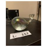 Vintage Iridescent Clear Glass Whale