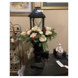 Candle Lamp Post Flower Decor