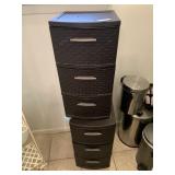 (2) 3 Tier Plastic Storage