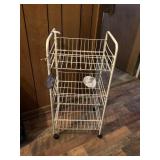 Rolling Metal Wire Deck Cart