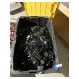 27gal Plastic Storage Tote & Contents Misc Cords