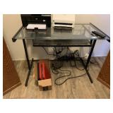 Metal Glass Top Desk