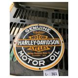 Metal Harley-Davidson Motor Oil Sign