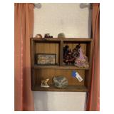 Small Wall Mount Shelf & Contents