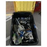 27gal Plastic Storage Tote & Contents Electrical