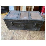 Antique Military Style Foot Locker