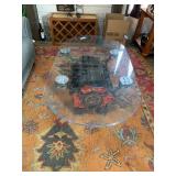 Glass Top Engine Block Coffee Table