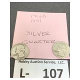 (2) Silver Quarters