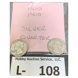 (2) Silver Quarters
