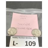 (2) Silver Quarters