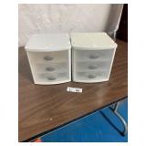 (2) Small Plastic Storage