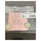 (2) Silver Quarters