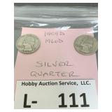(2) Silver Quarters