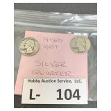 (2) Silver Quarters