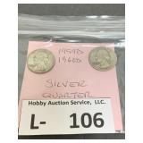 (2) Silver Quarters