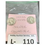 (2) Silver Quarters
