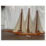 Vintage Wood String Sail Ship Decor