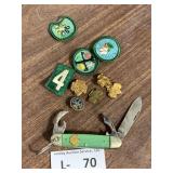 Girl Scouts Pocket Knife, Patches, etc