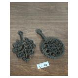 (2) Cast Iron Trivets