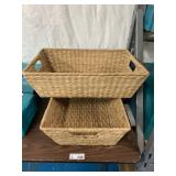 (2) Wicker Basket Decor