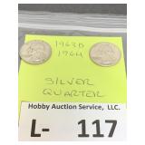 (2) Silver Quarters