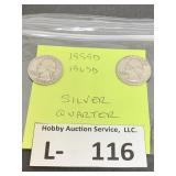 (2) Silver Quarters