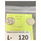 (2) Silver Quarters