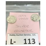 (2) Silver Quarters