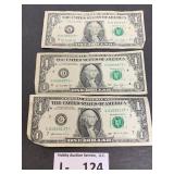 (3) $1 Star Notes