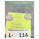 (2) Silver Quarters
