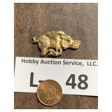 Arkansas Razorback Charm & One Cent Coin