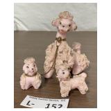 Vintage Lefton Pink Spaghetti Poodle Decor