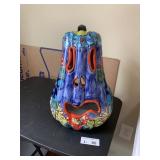 Hand Painted Mexican Talavera Ceramic Pumpkin