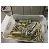 Brass -Finish Picture Lights, etc in Plastic Tote