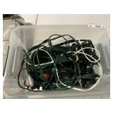 Extension Cords in Plastic Tote