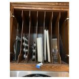 Baking Pans, etc in Upper & Lower Cabinet