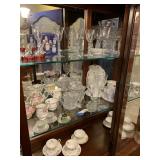 Stem Ware, Tea Cups, Decor in China Cabinet (only)