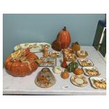 MIsc Glass/Ceramic Fall Decor in Plastic Tote