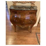 Antique French Louis XV-Style Marble Top Chest