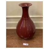 Chinese Oxblood Porcelain Vase w/Flaring Neck