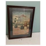 Framed Chicago Sunday Times Amelia Earhart 1937