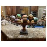 Decorative Bowl w/Decorative Balls