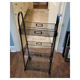 Metal Rolling Basket Cart