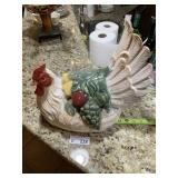 Large Ceramic Chicken Decor