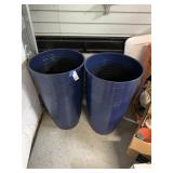 (2) Plastic Flower Pots