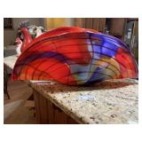 Vintage Viza Hand Blown Art Glass Bowl