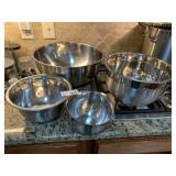 (4) Stainless Mixing Bowls