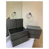 (4) Woven Storage Basket w/Lid