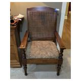 Italian Mediterranean Style Cane Back Chair