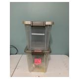 (2) Plastic Storage Totes